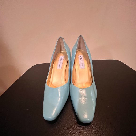 Bellini Shoes Bellini Pale Blue Leather Chantily Women Shoes Size